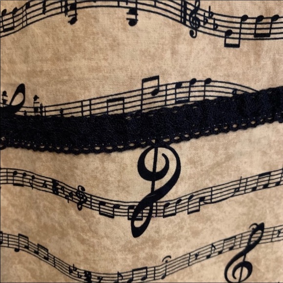 HOT TOPIC Music Note Rockabilly Pin-Up Style Corset Sleeveless Halter Dress - Picture 7 of 16